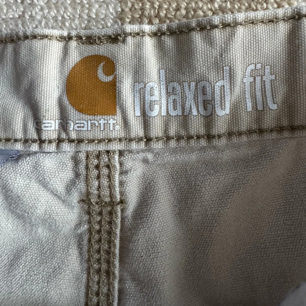 Carhartt Relaxed Fit Cargo Shorts Utility Summer Outdoor Casual Tan Size 40 - Picture 4 of 8